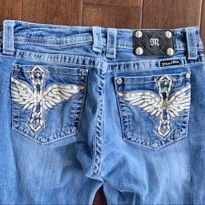 Miss Me Angel Wings Cross Jeans